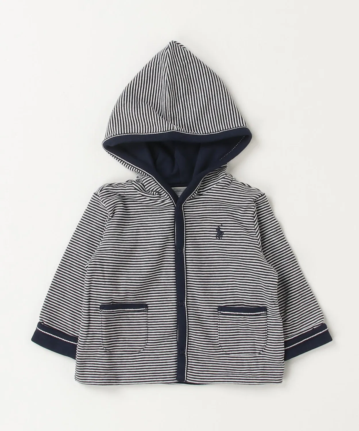 Детский хлопковый реверсивный худи с капюшоном Polo Ralph Lauren Childrenswear, Navy — фото 4
