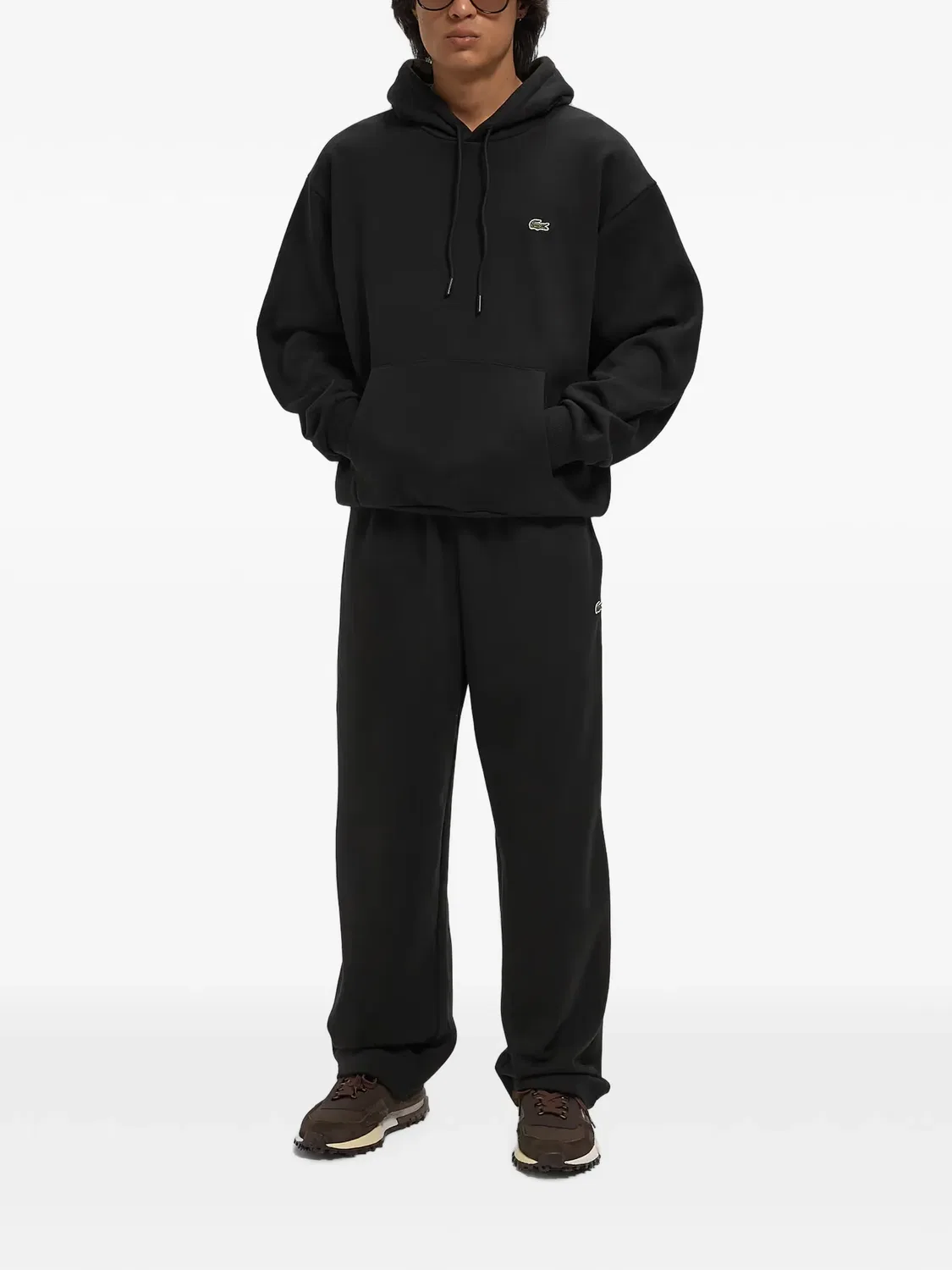 Спортивные брюки с нашивкой-логотипом Lacoste, черный — фото 2