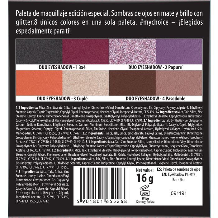 

Тени для век Anabel MUA Paleta de Sombras Wibo, Multicolor