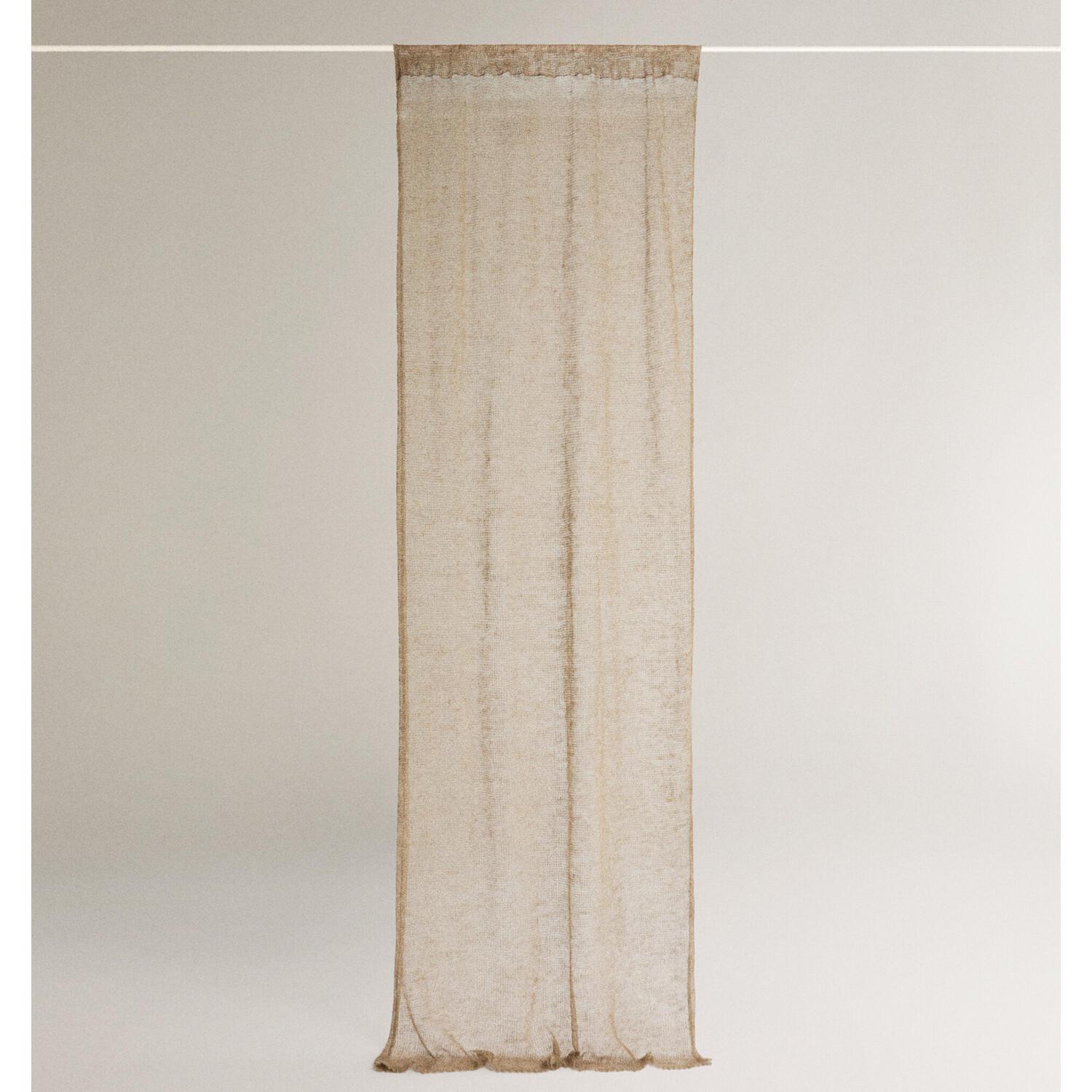 Штора Zara Home Linen Mesh, 140х270 см, светло-бежевый