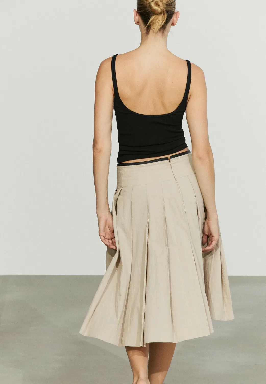 Юбка А-силуэта Massimo Dutti, Sand — фото 3