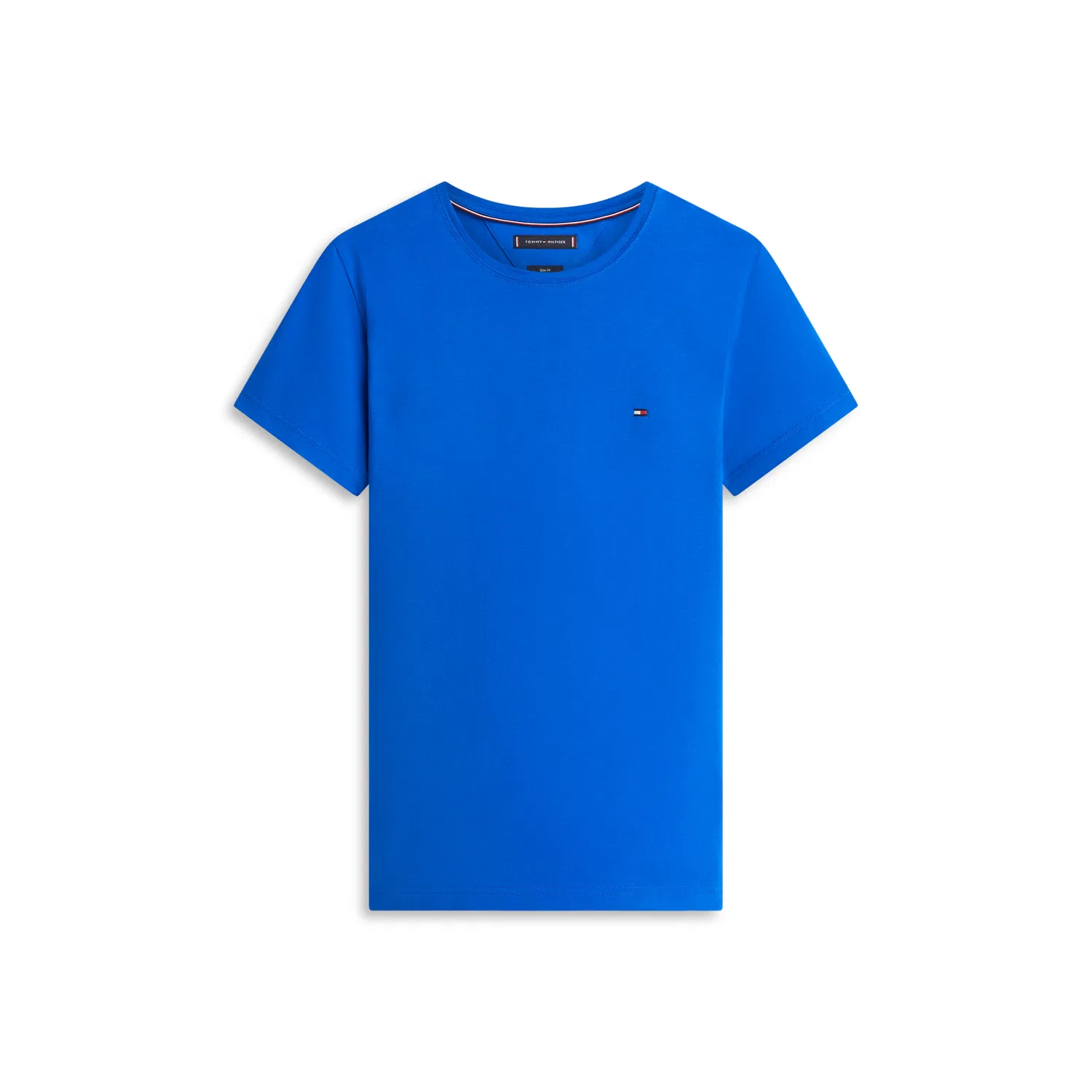 Мужская хлопковая футболка slim fit Tommy Hilfiger, Regal Blue — фото 4