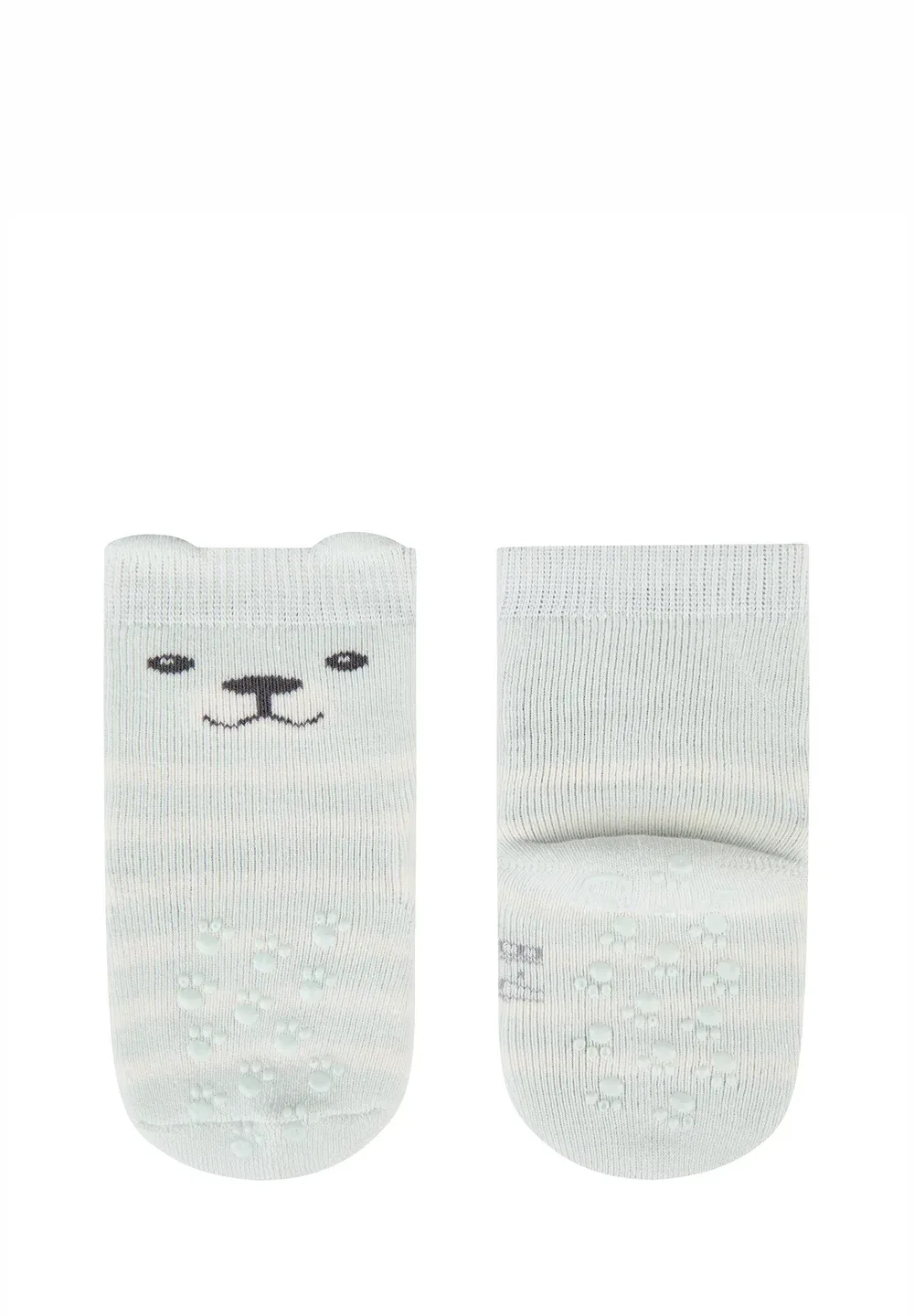 Abs krabbelsocken 2er Pack eisbär und Ringel mit Innenfrottee унисекс - носки Sterntaler, Helles Türkis — фото 2