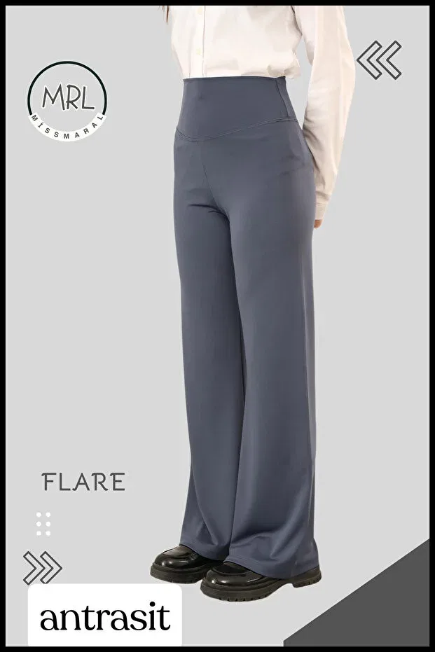 Детские леггинсы для девочек с длинным рукавом flare Petite Missmaral, Anthracite