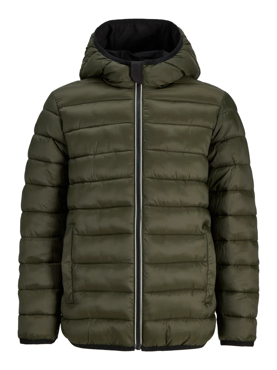 Куртка зимняя черная Jack & Jones Junior Jjebrooklyn, черный — фото 2