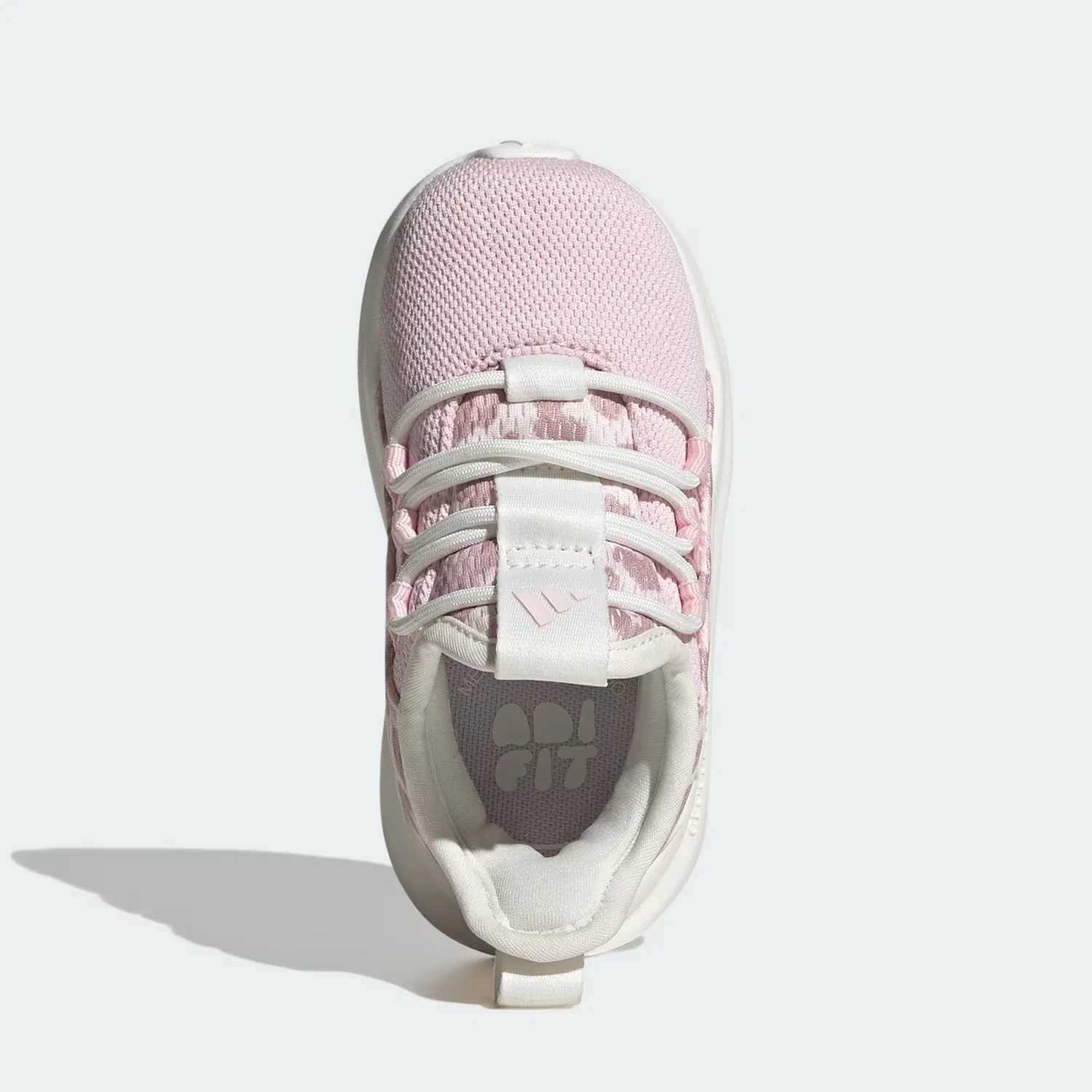 Детские кроссовки без шнуровки LITE RACER ADAPT 8.0 Adidas Sportswear, белый с розовым — фото 2