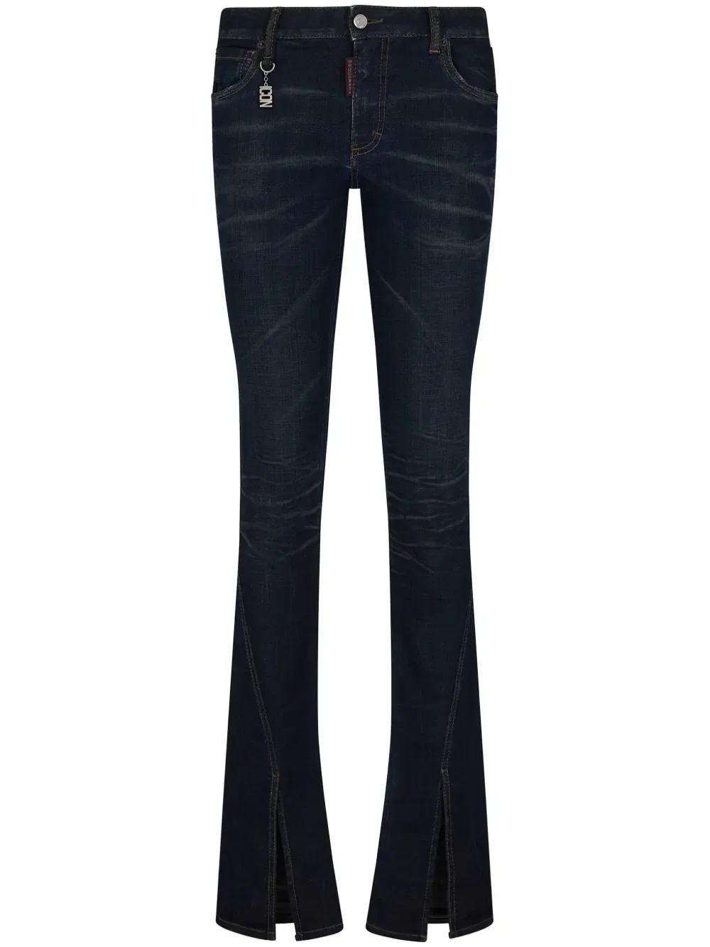 Расклешенные джинсы с подвеской Icon Dsquared2, синий