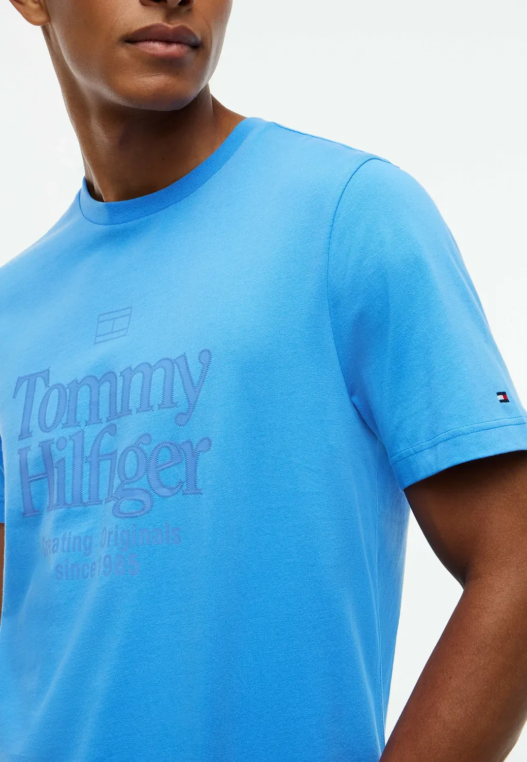 Футболка с принтом в тон - футболка с графическим рисунком Tommy Hilfiger, Blue Spell — фото 4