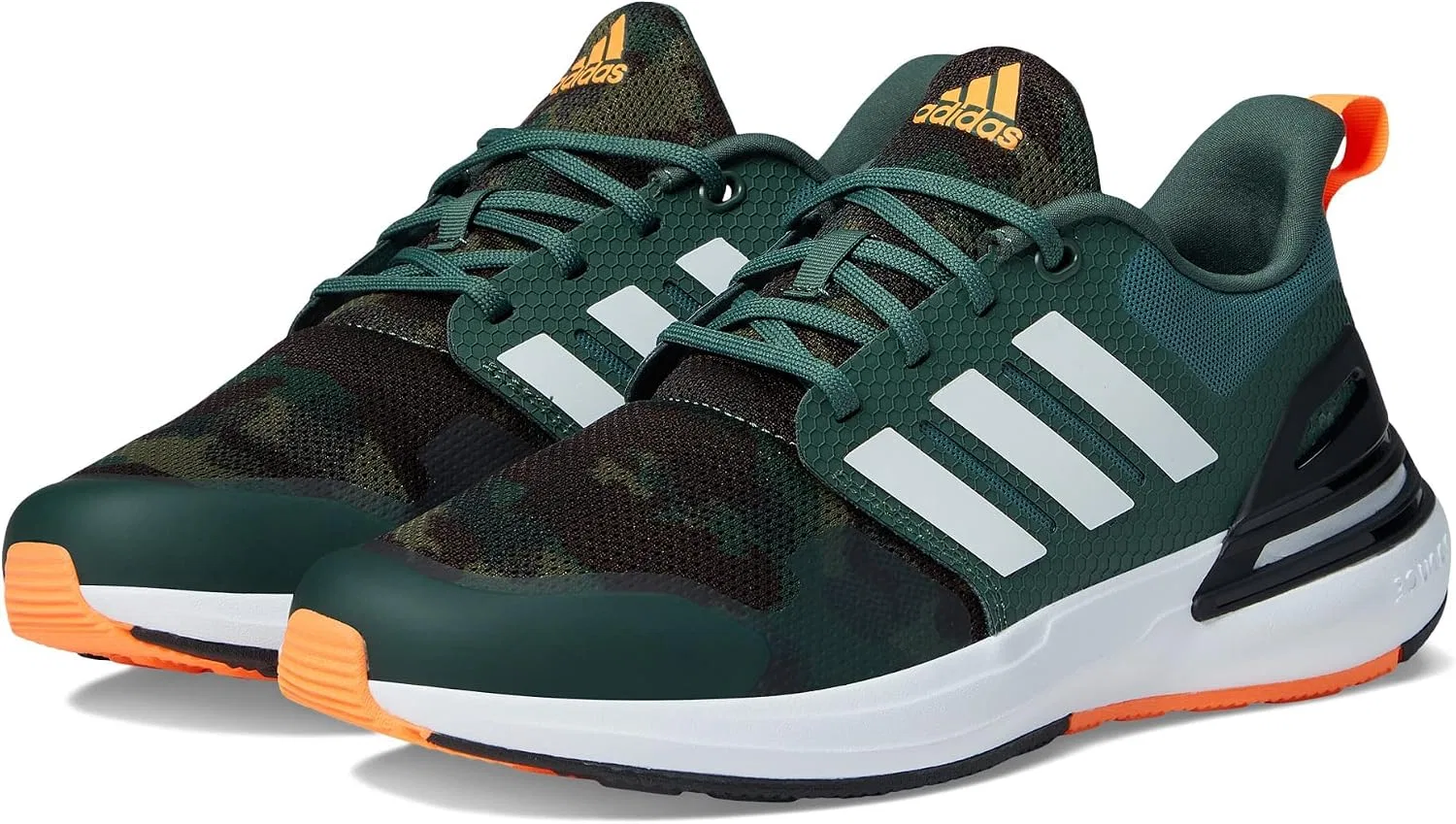 Детские кроссовки для девочек с эластичной шнуровкой Rapidasport Bounce, Green Oxide/White/Screaming Orange — фото 2