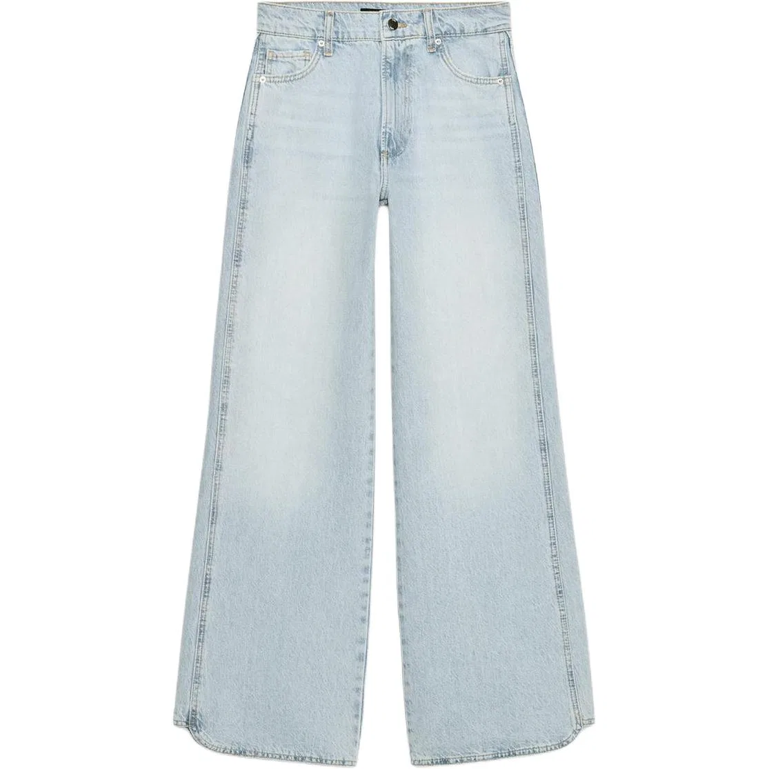 Женские джинсы прямого кроя Light Blue ZARA, Светло-синий