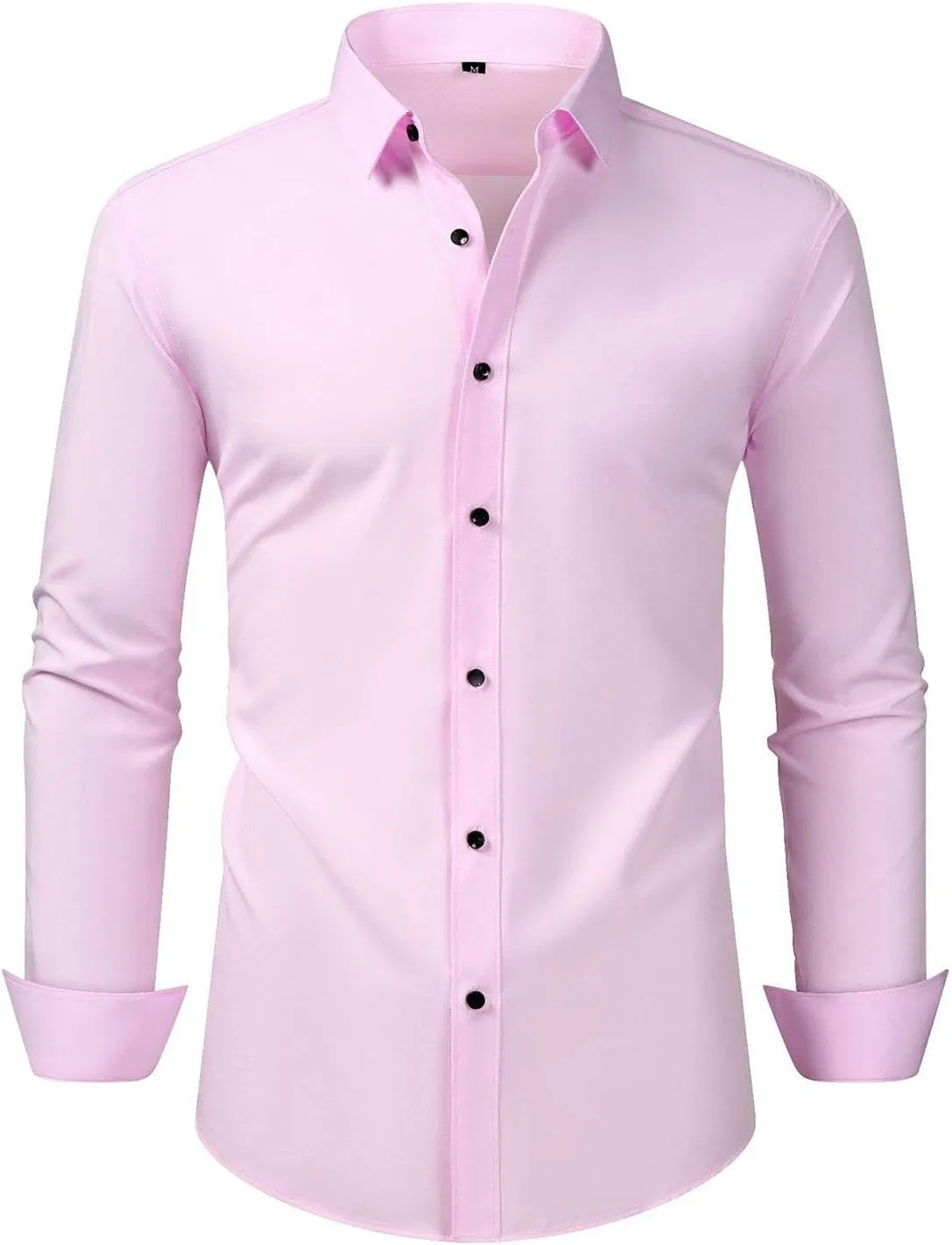 Мужская рубашка с лацканом Long Sleeve Stretch Formal, Pink