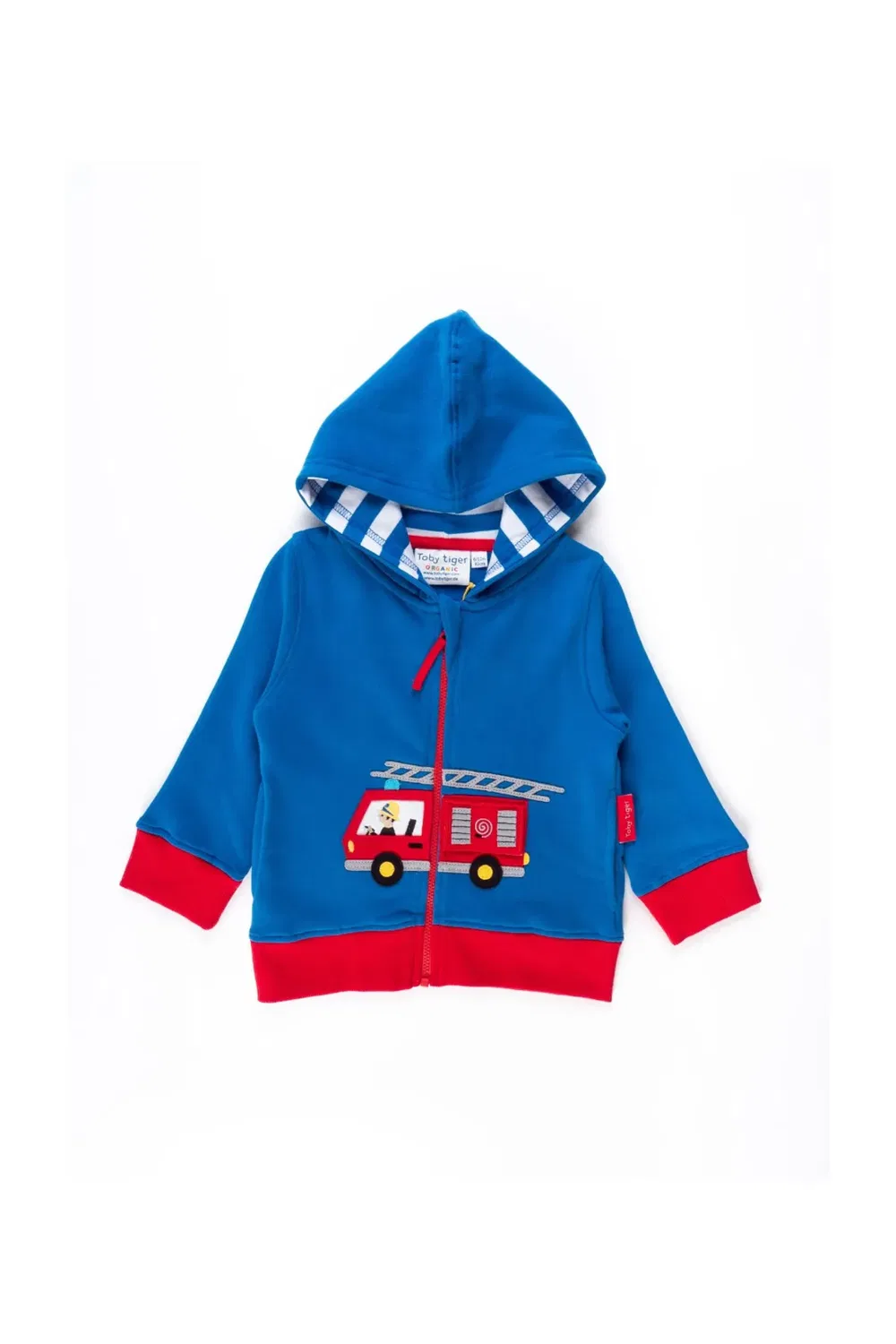 Детский худи с аппликацией Fire Engine Toby Tiger, Multi