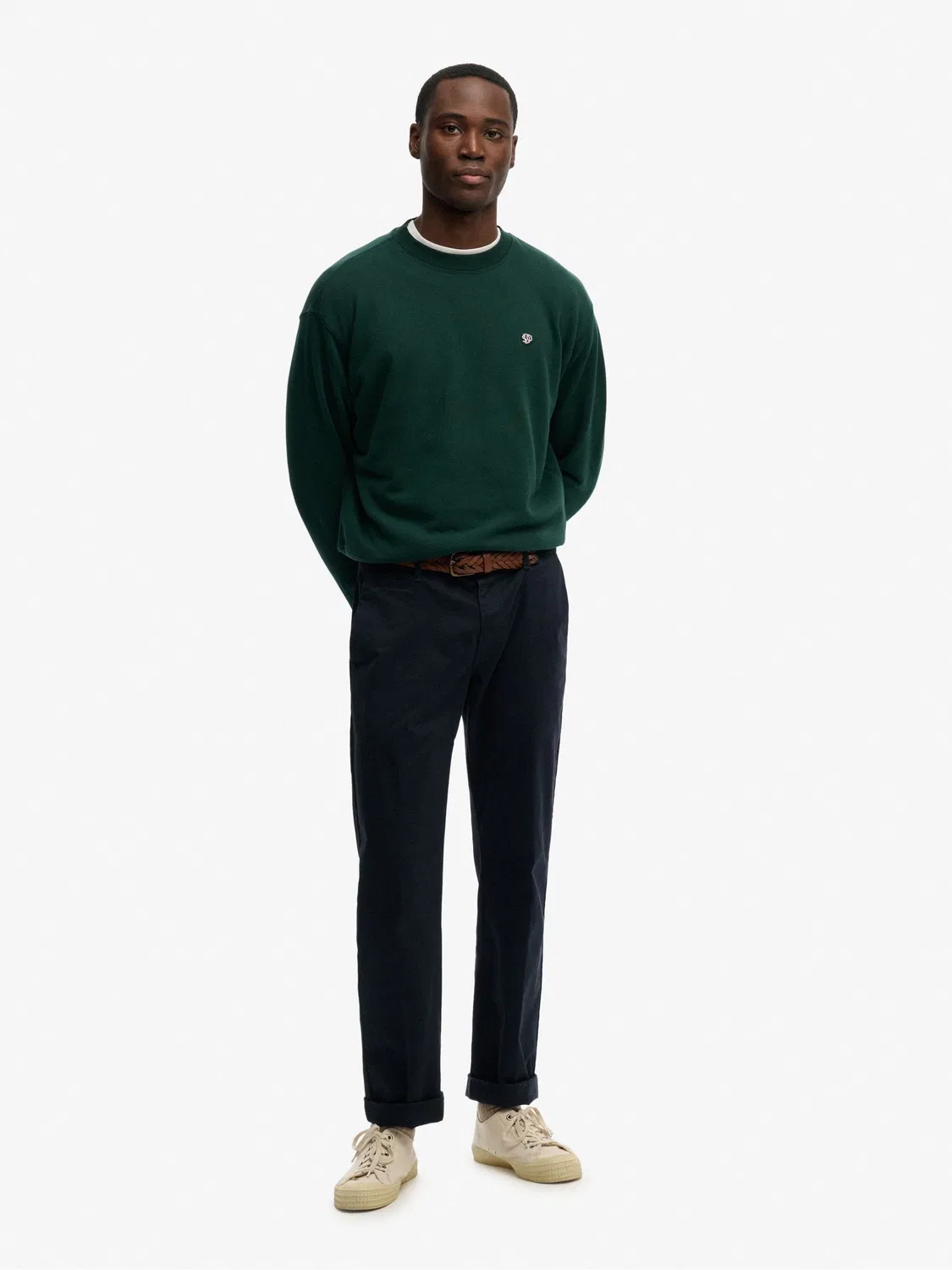 Джемпер Essential Heritage Crew Neck Superdry, зеленый — фото 2