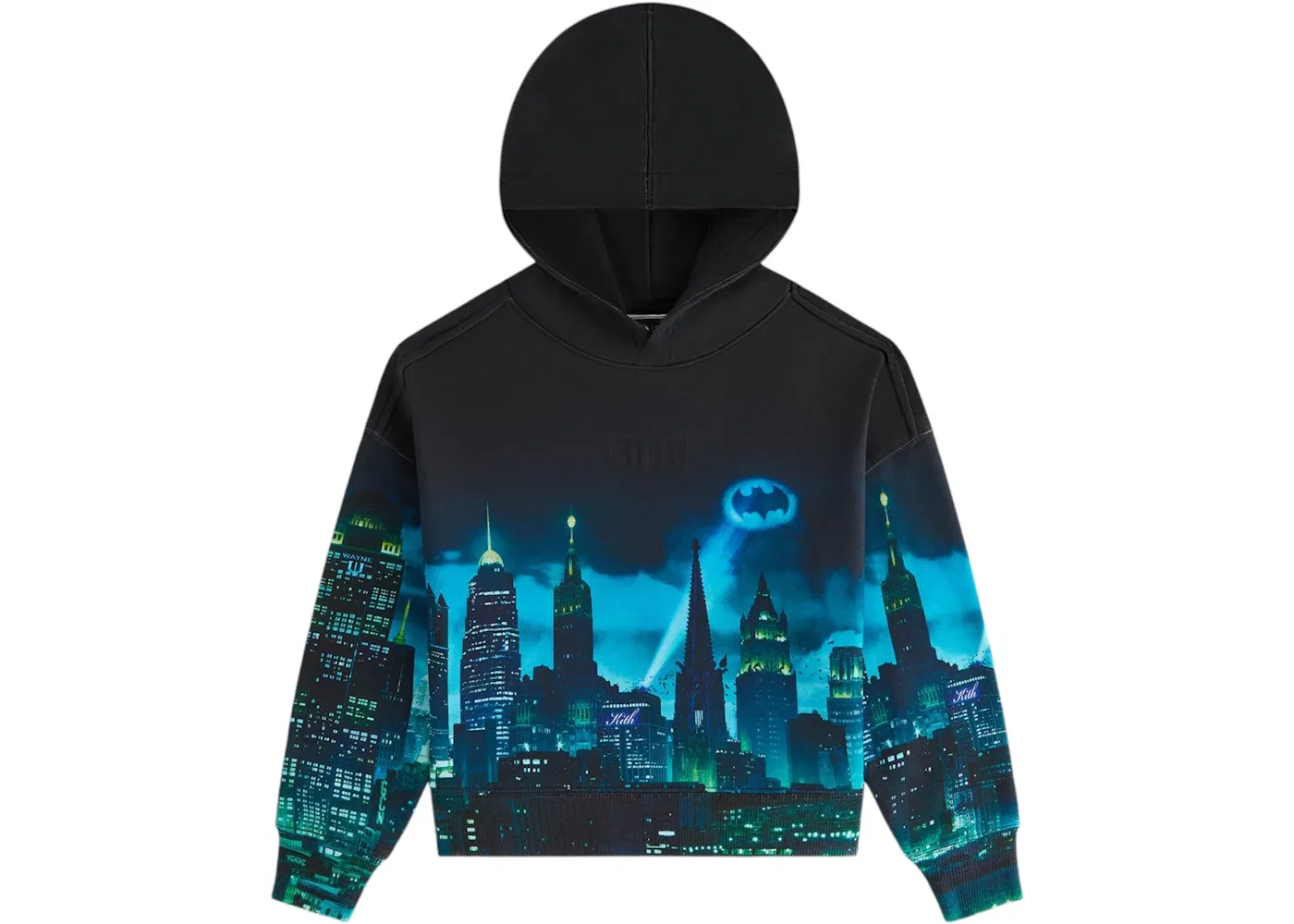 Детский худи с длинным рукавом Kith x Batman Kids Gotham Nelson Hoodie, Black