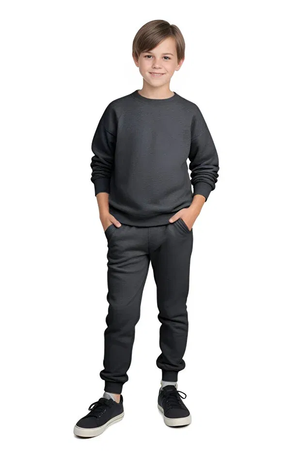 Детский спортивный костюм для мальчиков однотонный Panios Kids, Smoke Grey
