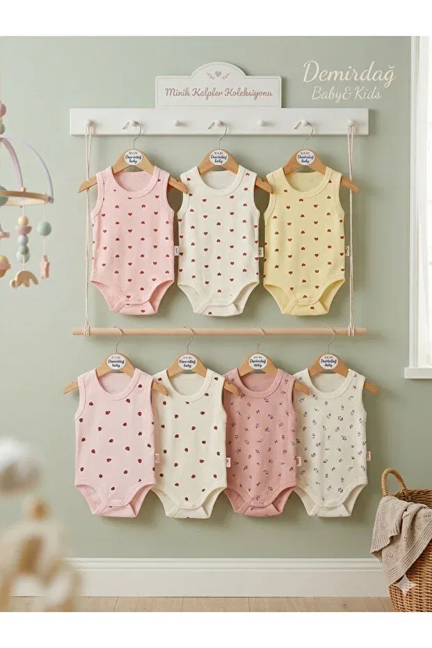 Детское боди для новорожденных хлопковый Demirdağ Baby, Ecru