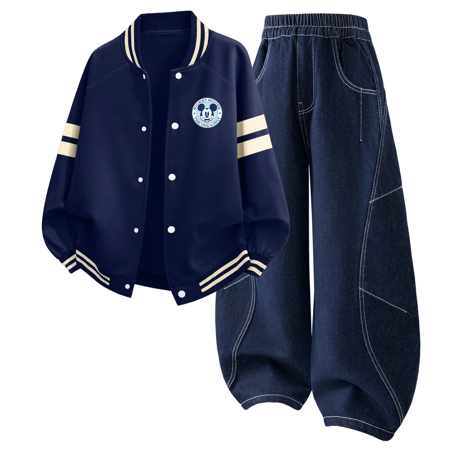 Детский комплект спортивной одежды с воротником-поло, Disney, Navy Blue/Denim Dark Blue