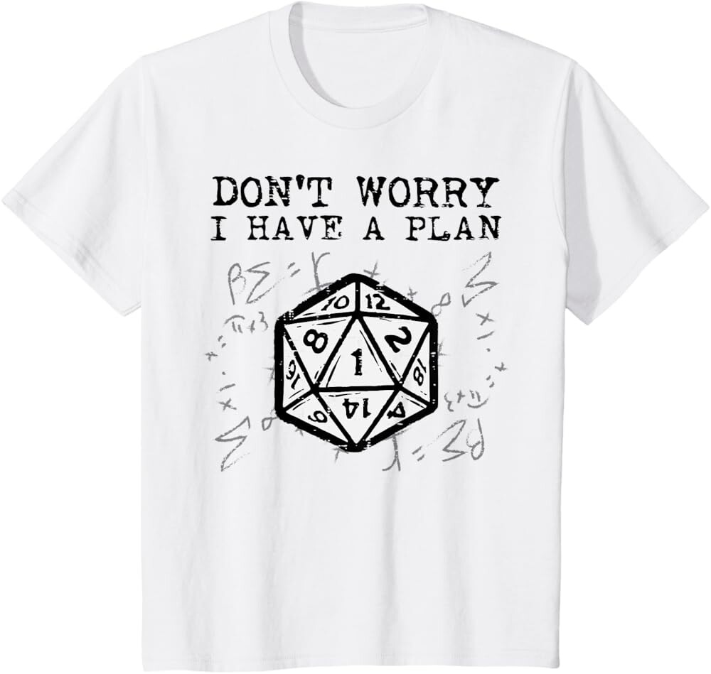 

Детская футболка RPG Gamer Dont Worry I Have Plan, белый