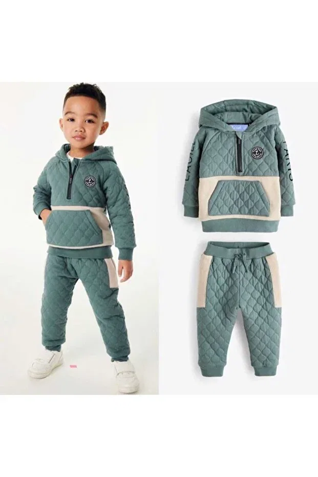 Детский комплект для девочек с капюшоном Basics Mow, Green