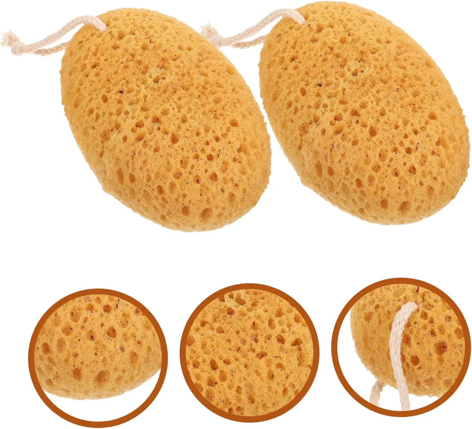 Набор мочалок для душа, полимерная губка, FRCOLOR, 3 шт, 15.5x10x6 см — фото 2