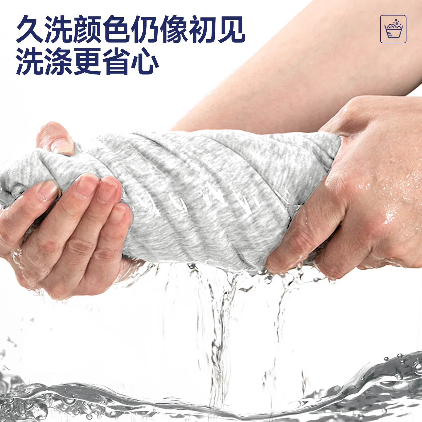 Детский свитшот с круглым вырезом MINISO, Heather Gray — фото 4