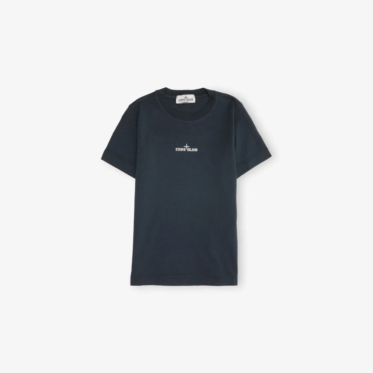 Хлопковая футболка с фирменным логотипом, размер 2-14 лет Stone Island, темно-синий