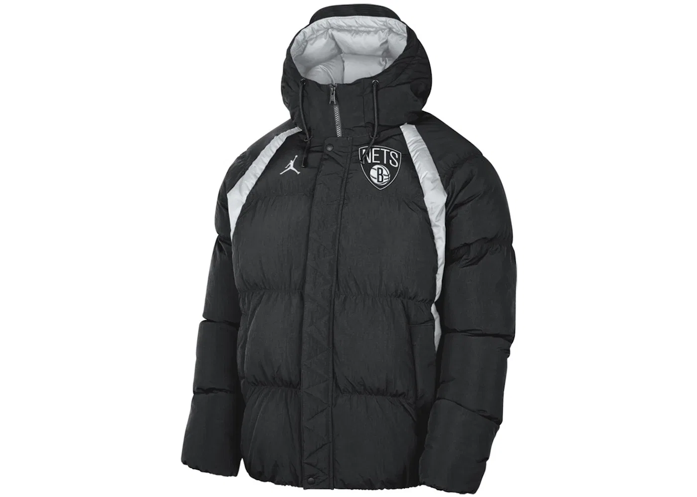 Мужская куртка пуховик Jordan NBA Brooklyn Nets Puffer Loose Fit Jacket Jordan, Black/White