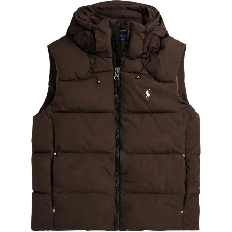 Мужской жилет с капюшоном утепленный Polo Ralph Lauren, Brown