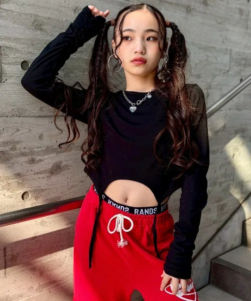 Детская футболка с длинным рукавомSwing Tail Long T RandS, Black