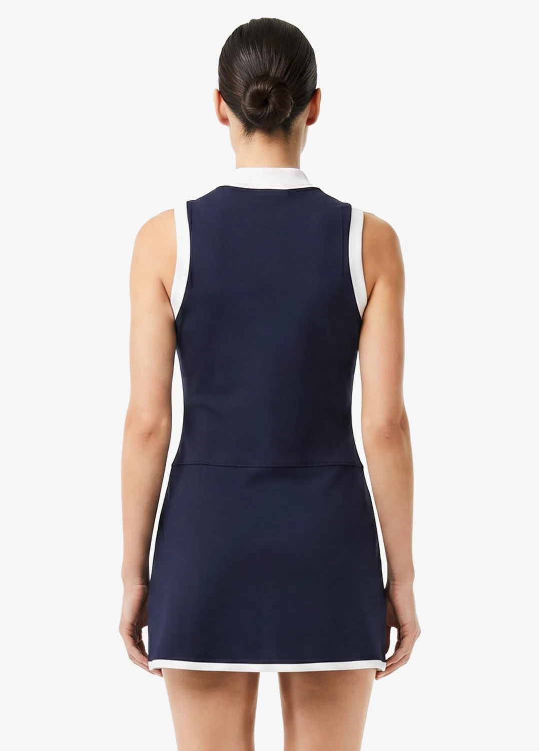 Платье Lacoste Classic Fit, спортивный стиль с полумолнией и логотипом крокодила, синий — фото 2