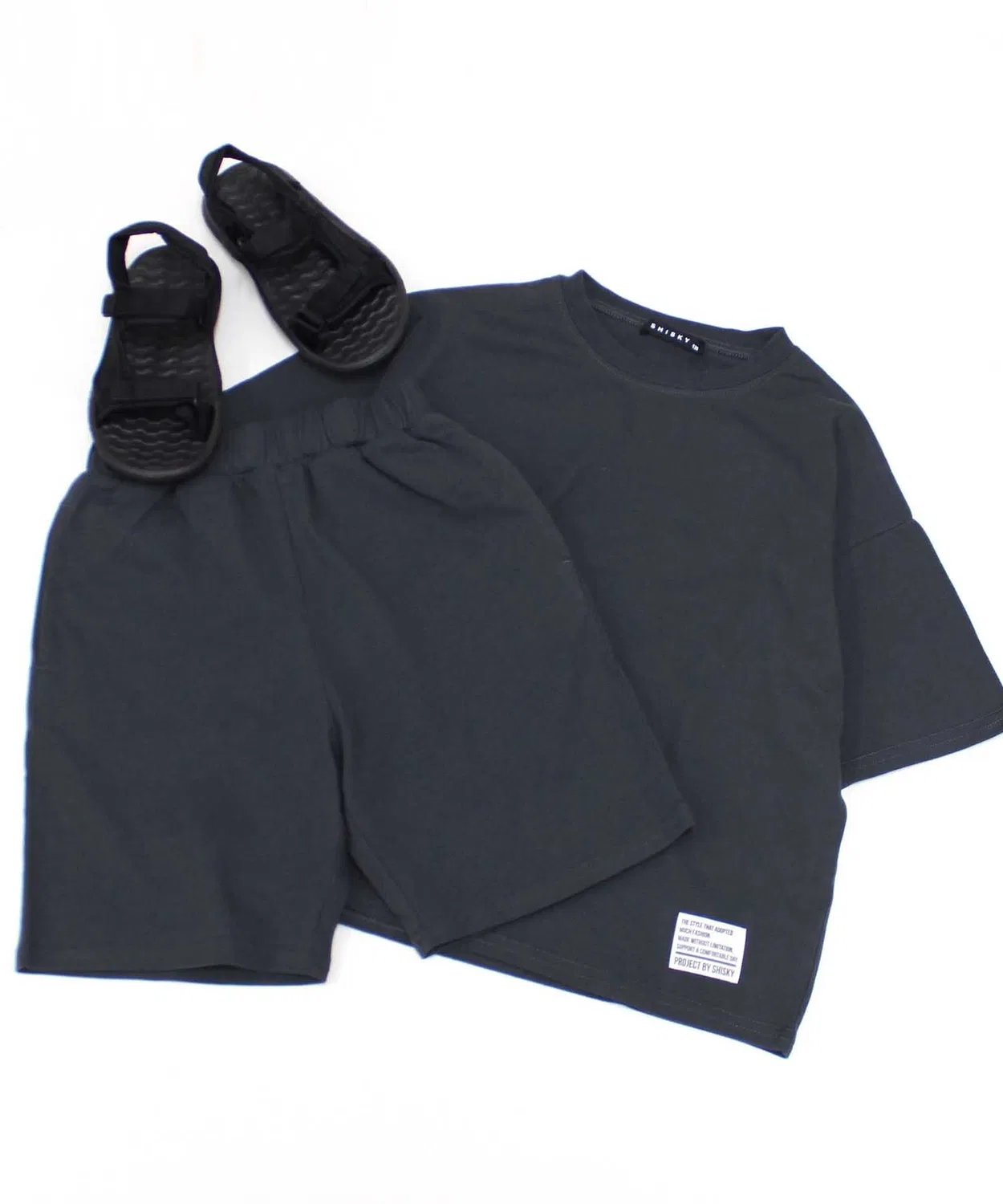 Детский комплект пижамы с пиской SHISKY, Charcoal Grey