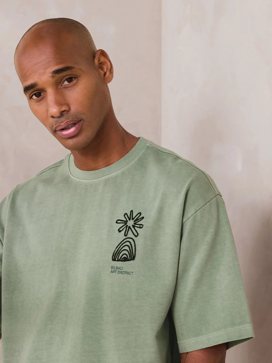 Футболка свободного кроя Graphic Print Heavy Weight Next, зеленый — фото 4
