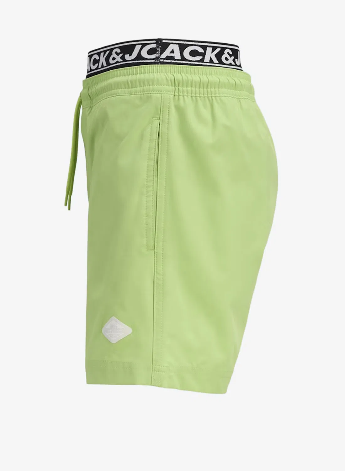 Шорты для плавания с логотипом и кулиской Jack & Jones Junior, ярко-зеленый — фото 3