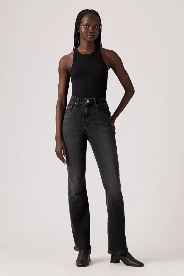 Женские джинсы из денима с завышенной талией Levi'S, Black