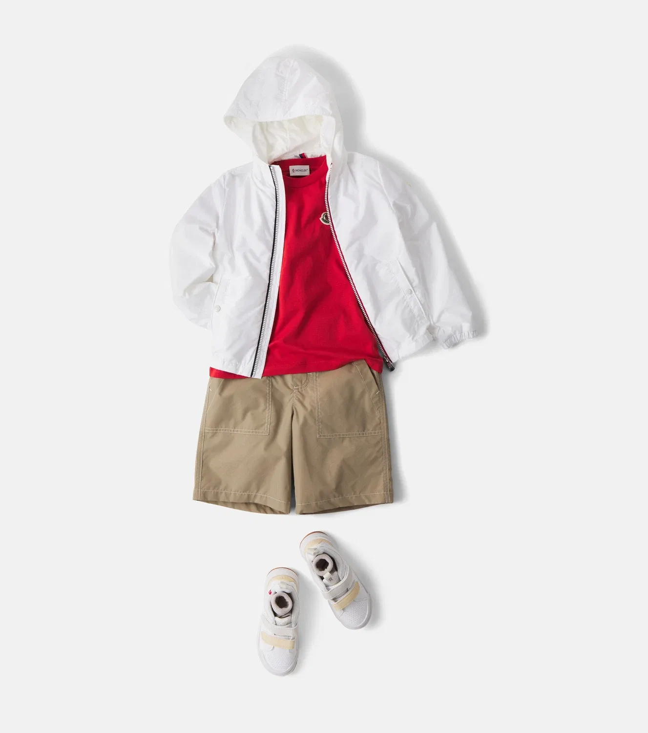 Легкая куртка с капюшоном New Urville Moncler Enfant, белый — фото 2