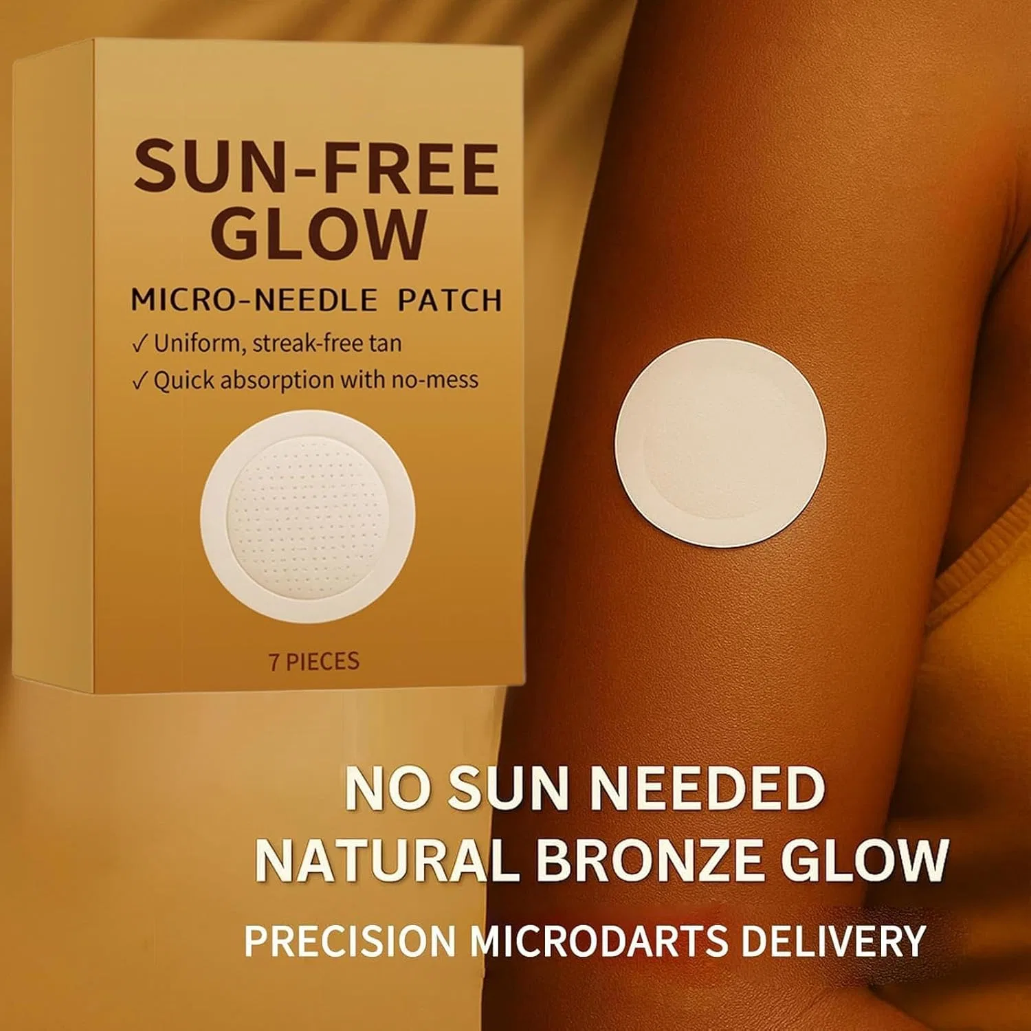 Generisch Самозагорающиеся наклейки для тела Sun Patch, 7 шт — фото 4