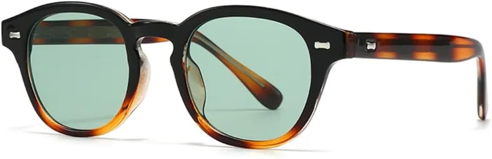 

Солнцезащитные очки с защитой UV400 | Круглые линзы в стиле панк с заклепками, разноцветные | Для женщин и мужчин, для занятий спортом на открытом воздухе и вождения DSVIGF, C3 Black Leopard