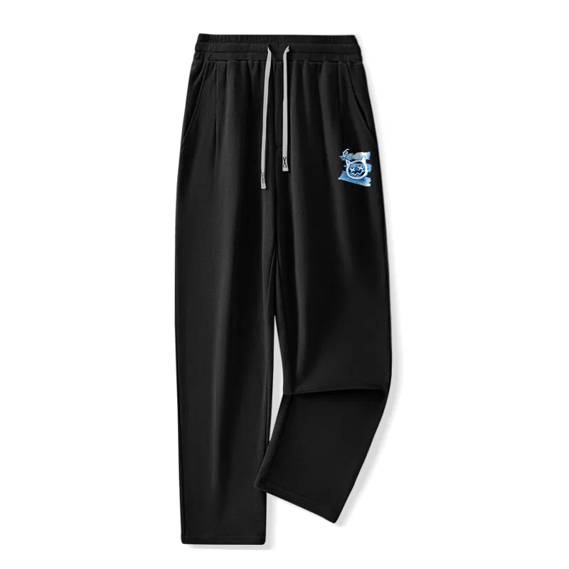 Детские повседневные брюки с принтом MINISO, Heather Gray (B Graffiti Blue Bear Pants Logo) — фото 3