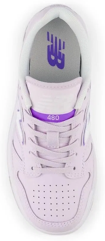 Детские кроссовки на шнуровке 480 V1 New Balance, Taro/Electric Indigo — фото 4