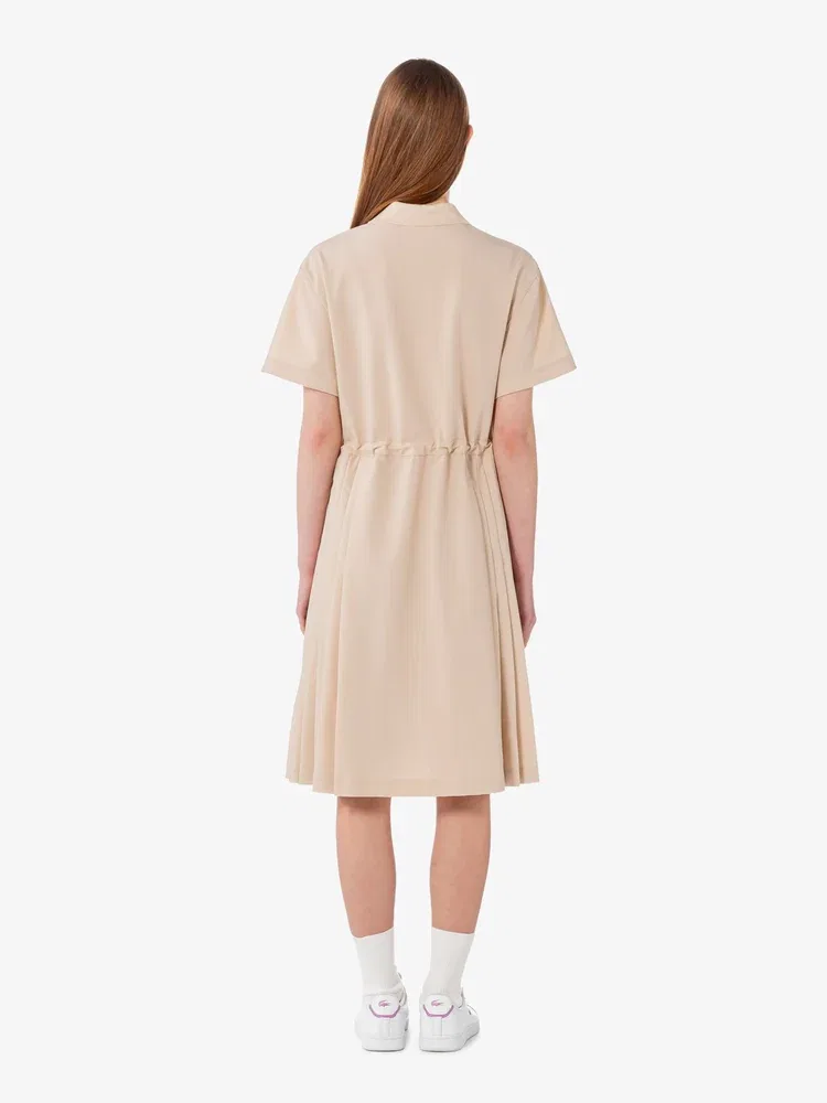 Платье поло LACOSTE Beige, шерстяной бленд, классический крой — фото 3