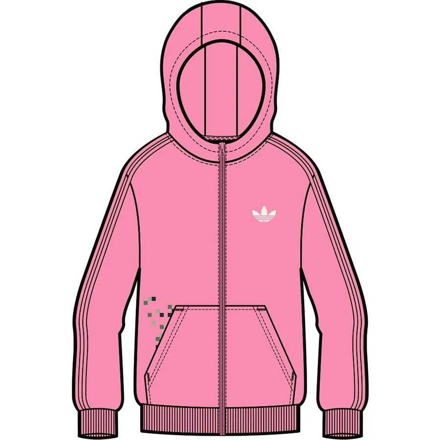 Детский свитшот с капюшоном GFX FZ Hoodie adidas, Розовый