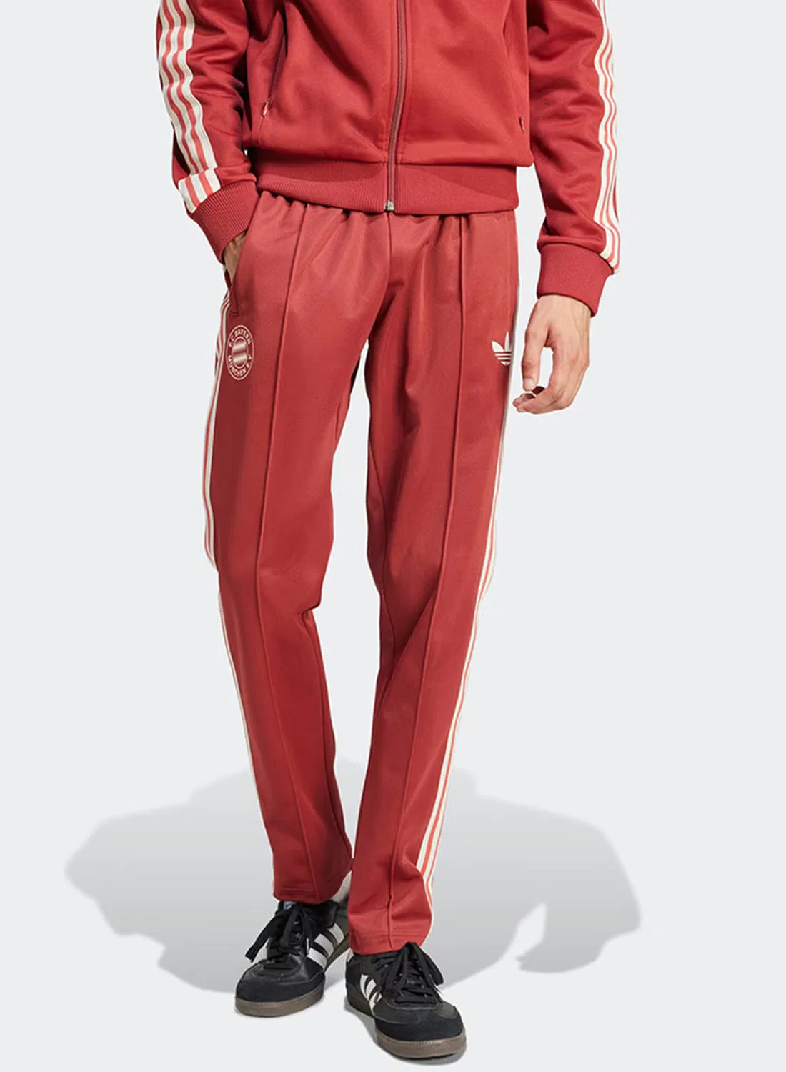 Спортивные штаны с логотипом FC Bayern Munich Adidas, красный