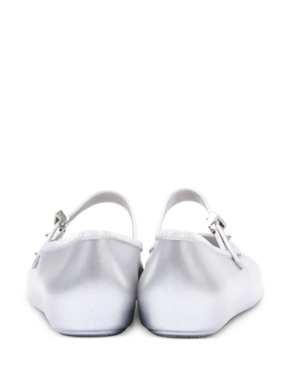 Мягкие балетки Soft Ballerina с застежкой-пряжкой Mini Melissa, серебряный — фото 3