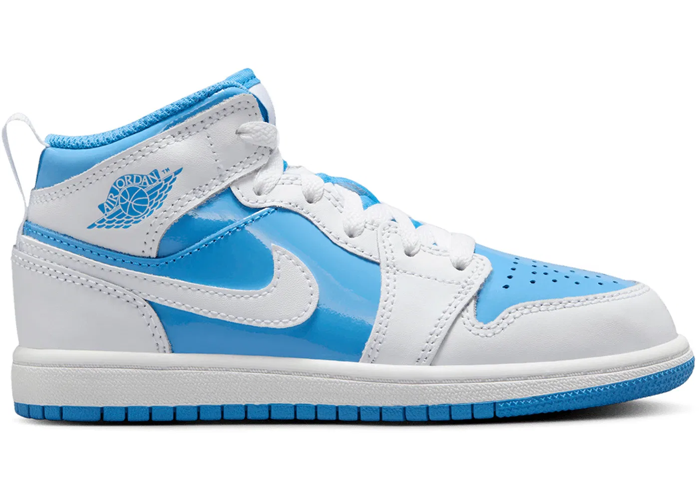 Детские кроссовки с высоким берцем Jordan 1 Mid Jordan, White/Legend Blue