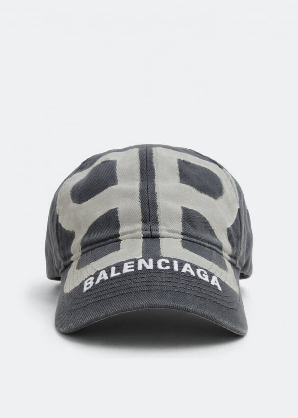 

Кепка BALENCIAGA BB sprayed cap, серый