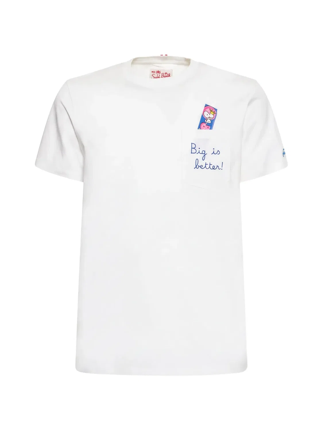 Футболка с карманом и вышивкой Mc2 Saint Barth Kids, белый