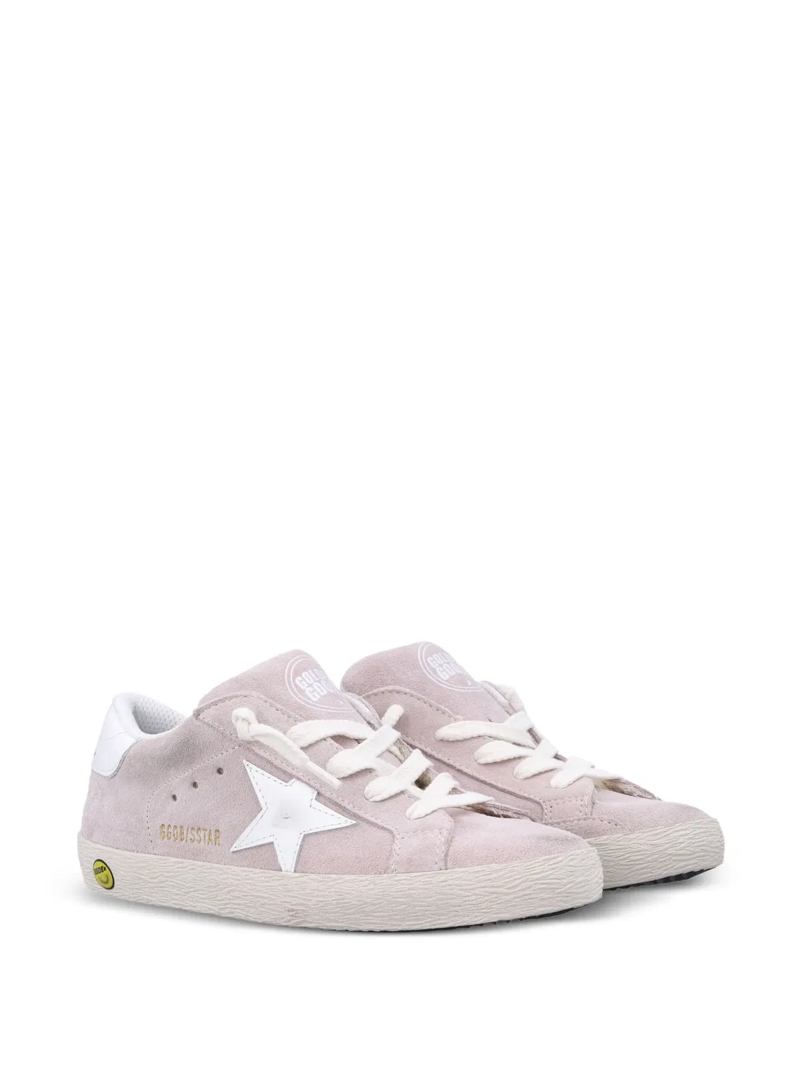 Кроссовки из замши с улыбкой Golden Goose, розовый