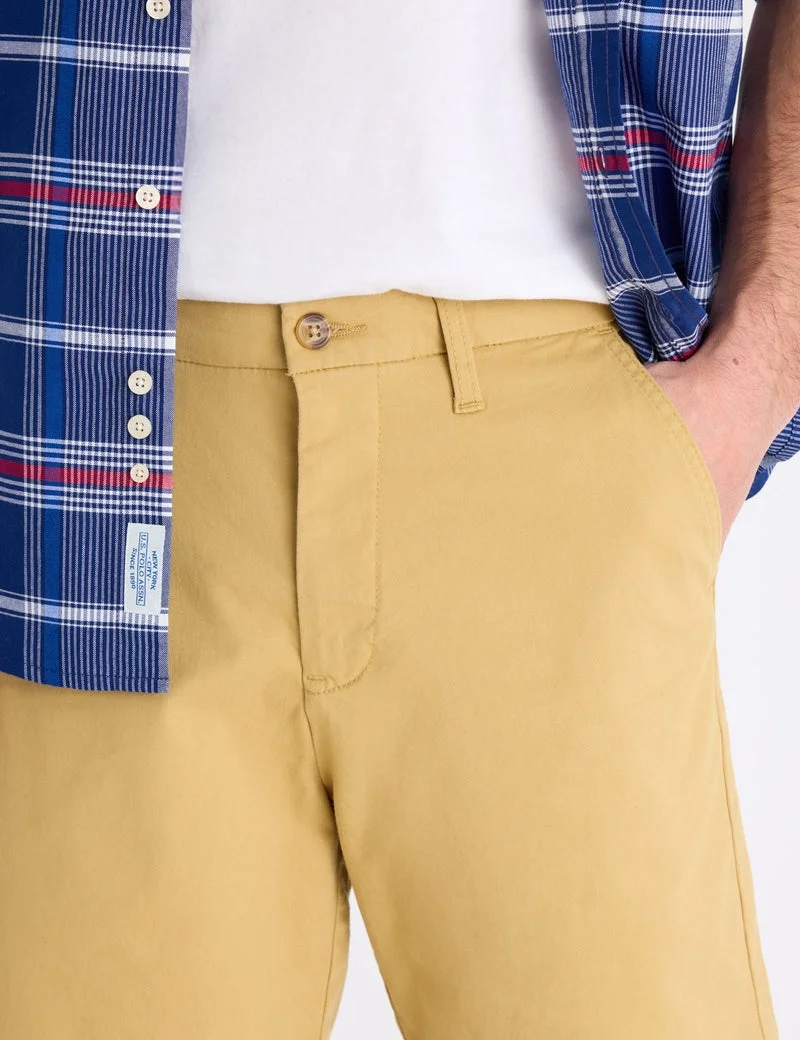 Мужские шорты U.S. Polo Assn. 9" Mason Stretch Twill, хаки — фото 4