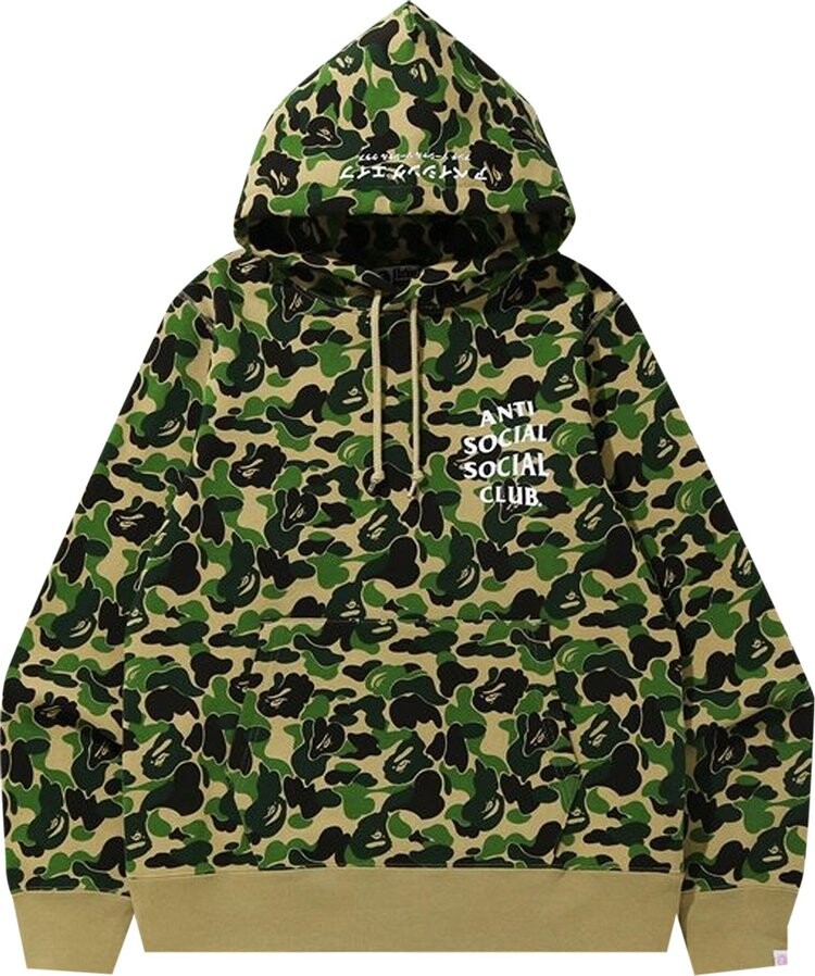 

Худи BAPE x Anti Social Social Club ABC Camo Pullover Hoodie 'Green', зеленый