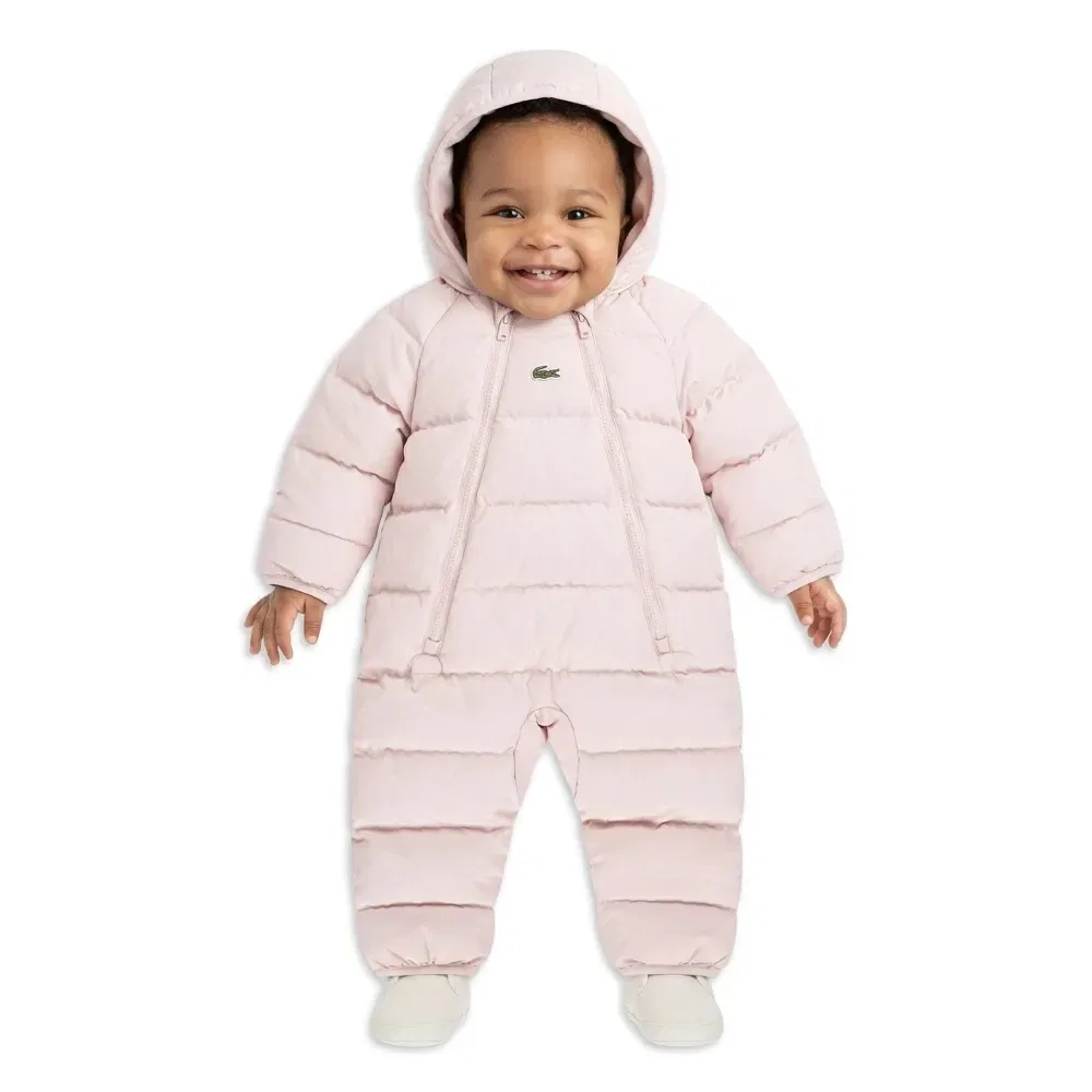 Детский комбинезон для девочек с длинным рукавом Solid Pram Lacoste kids, Pink — фото 3